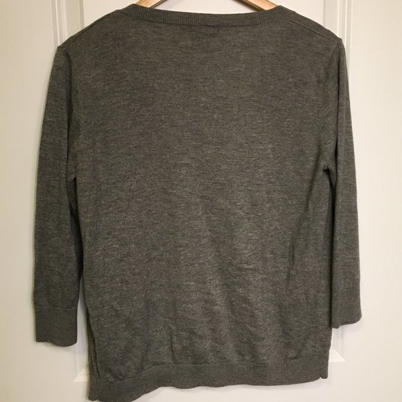 August Silk Gray Embellished Cardigan M - Picture 8 of 8